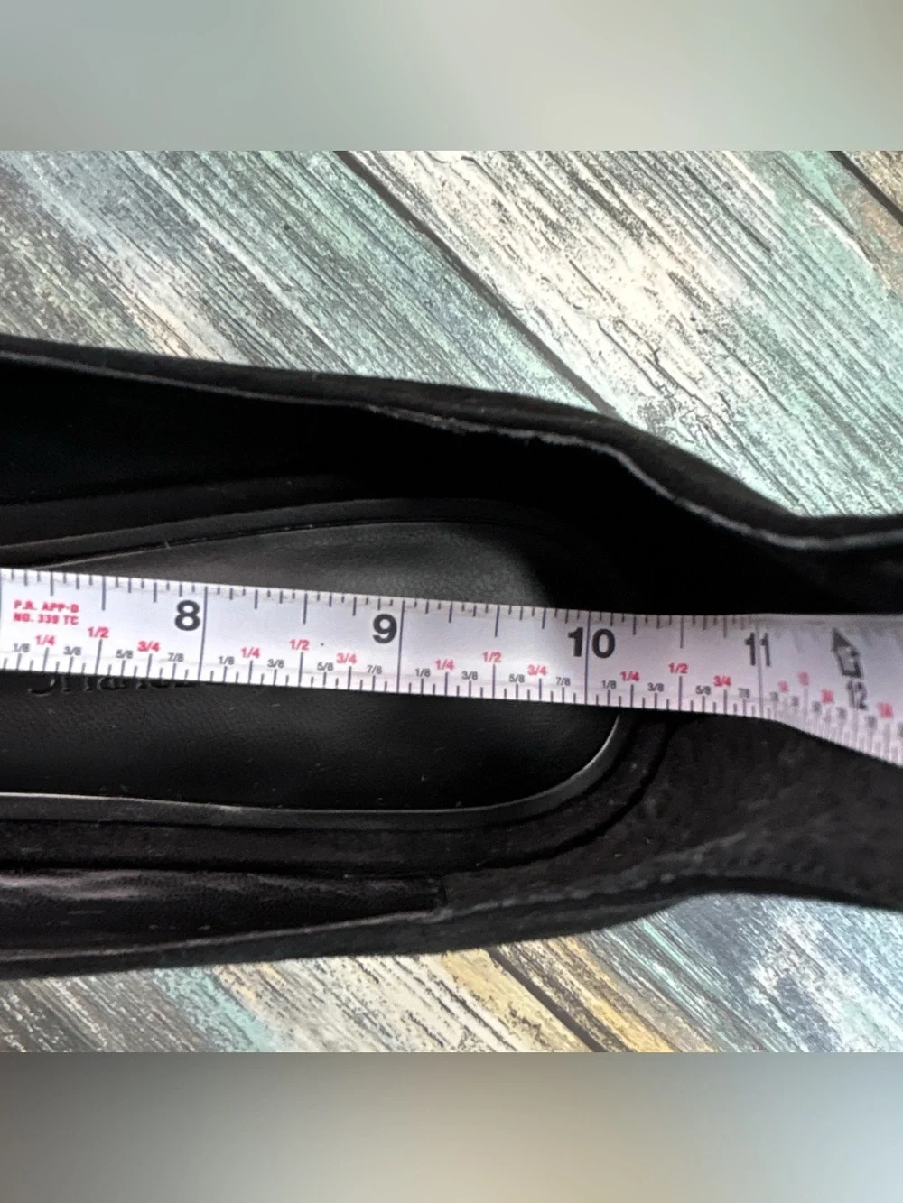 BANANA REPUBLIC Ankle Strap Pointed Toe Minimalist Flats Size 9 Black Suede Shoe
